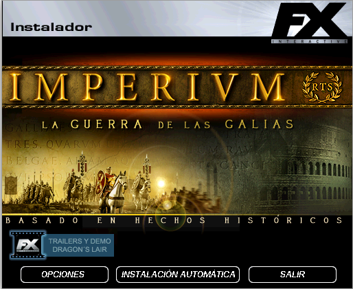 Menú del instalador de Imperivm