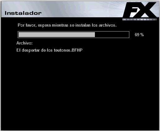 Progreso de la copia de archivos