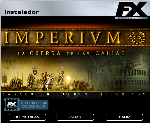 Instalador con la opción JUGAR tras instalar el juego